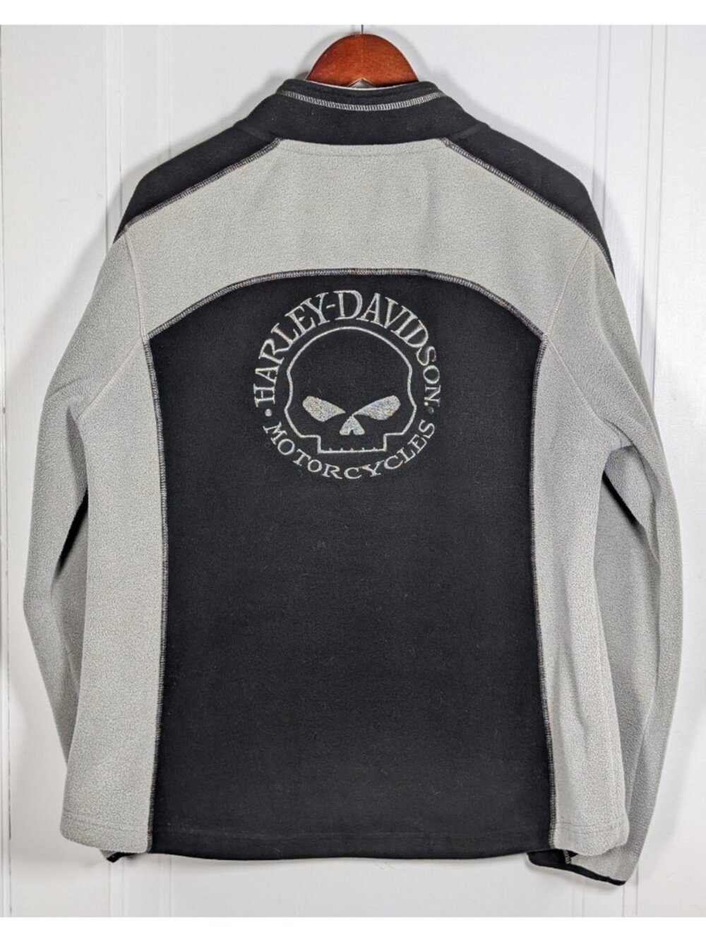 Harley-Davidson Full Zip Women's Size 1X 1W Jacket Black Gray Windstopper Fleece - Picture 2 of 4